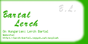 bartal lerch business card